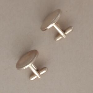 Vintage Brass Cuff Links Circle